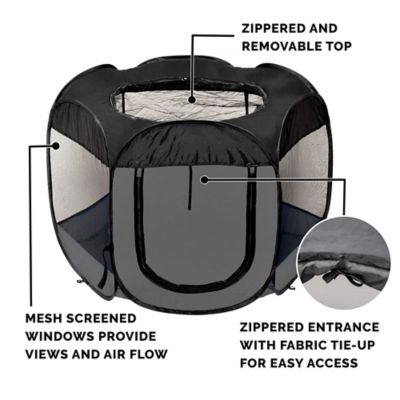 Image showing  Indoor/Outdoor Portable Mesh Pet Play Pen