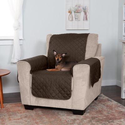 Image showing 9 th FurHaven Chair Slipcover Water-Resistant Reversible Two-Tone Furniture Protector Cover, Espresso/Clay, Chair