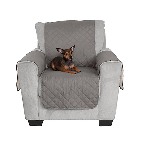 FurHaven Water-Resistant Reversible Two-Tone Furniture Protector Cover - Gray/Mist, Chair