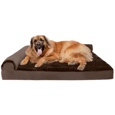 FurHaven Plush and Velvet Deluxe Orthopedic Chaise Lounge Sofa Pet Bed