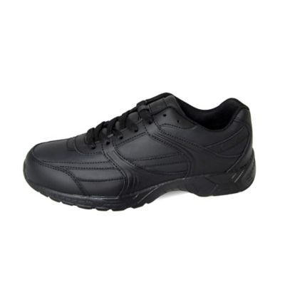 Image showing 3 th Genuine Grip Men's 1010 Leather Jogger Slip-Resistant Work Shoes, Black