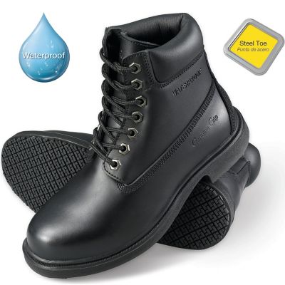 slip resistant and steel toe shoes