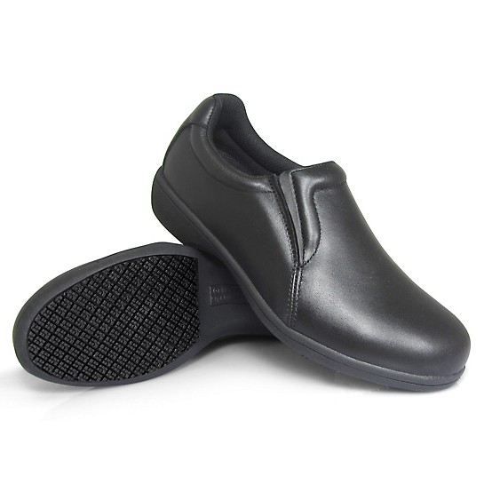 slip resistant dress shoes Clement Design Men's Leather Anti-Slip Chef Inside the shoe Genuine Grip Women's 410 Slip