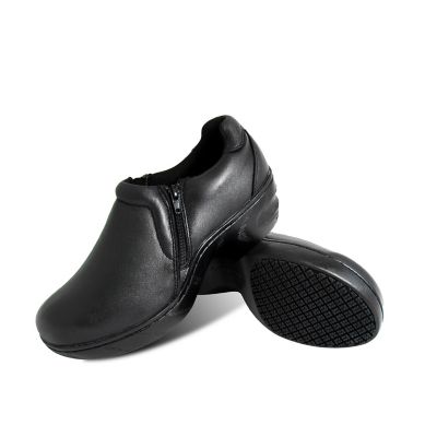 Genuine Grip 460 Slip-Resistant Slip-On Work Shoes, Black