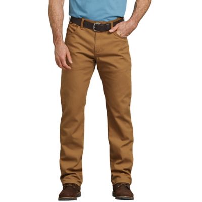Dickies Men's Regular Fit Mid-Rise Flex Straight Leg Tough Max Duck 5-Pocket Work Pants