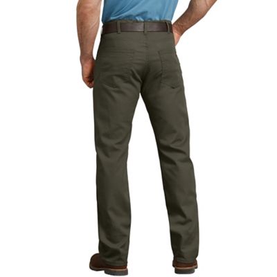 Image showing 1 th Dickies Men's Regular Fit Mid-Rise Flex Straight Leg Tough Max Duck 5-Pocket Work Pants