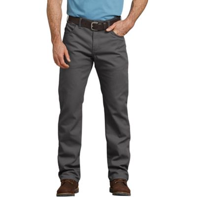 Dickies Men's Regular Fit Mid-Rise Flex Straight Leg Tough Max Duck 5-Pocket Work Pants