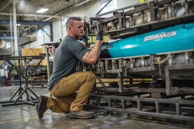 Image showing  Men's Regular Fit Mid-Rise Flex Straight Leg Tough Max Duck Carpenter Work Pants