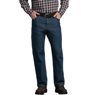 Dickies Men's Relaxed Fit Mid-Rise Flex Straight Leg 5-Pocket Carpenter Tough Max Denim Work Jeans