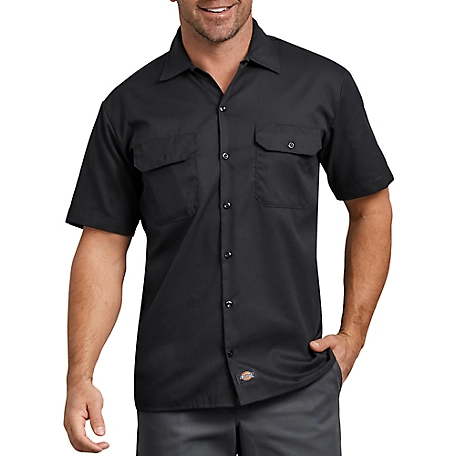 Dickies Men's Short-Sleeve FLEX Relaxed Fit Twill Work Shirt