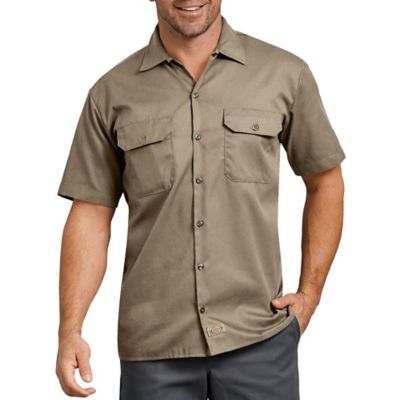 Dickies Men's FLEX Relaxed Fit Twill Short-Sleeve Work Shirt