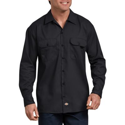 Dickies Men's Long-Sleeve Flex Relaxed Fit Twill Work Shirt