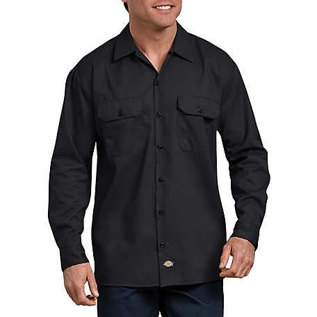 Dickies Men's Long-Sleeve Flex Relaxed Fit Twill Work Shirt at Tractor ...