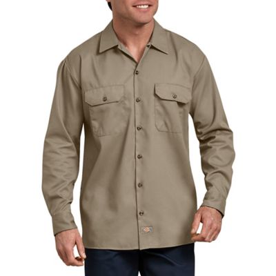 Dickies Men's Flex Relaxed Fit Twill Long-Sleeve Work Shirt