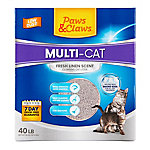 Paws & Claws Multi-Cat Fresh Linen-Scented Clumping Clay Cat Litter, 40 lb. Box Price pending