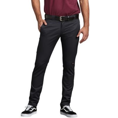 Dickies Men's Skinny Straight Fit Mid-Rise FLEX Double-Knee Work Pants