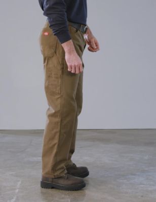 Image showing  Men's Relaxed Fit Mid-Rise Straight Leg Sanded Duck Carpenter Work Jeans