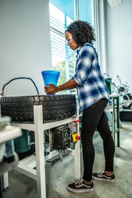 Image showing  Women's Skinny Fit Mid-Rise Perfect Shape Stretch Denim Work Jeans