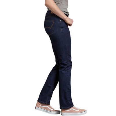 Image showing  Women's Stretch Fit Mid-Rise Perfect Shape Straight Leg Denim Jeans