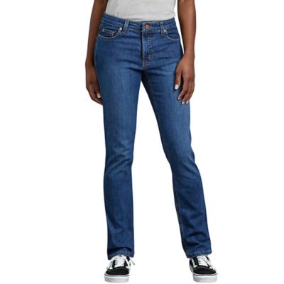 Image showing  Women's Stretch Fit Mid-Rise Perfect Shape Straight Leg Denim Jeans