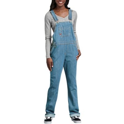 Dickies Women's Relaxed Fit Straight Leg Bib Overalls