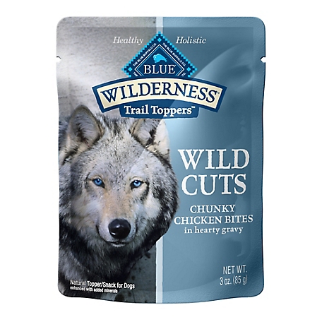 Blue Buffalo Wilderness Trail Toppers Wild Cuts All Life Stages High-Protein Chicken in Gravy Dog Food Topper, 3 oz. Can