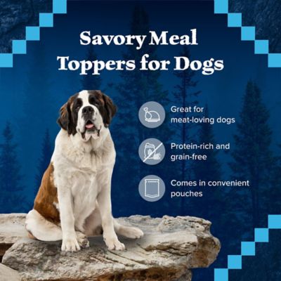 Image showing  Trail Toppers Wild Cuts Natural High-Protein Dog Wet Food, Chicken Bites in Hearty Gravy, 3 oz. Pouch
