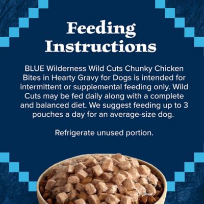 Image showing 8 th Blue Buffalo Wilderness Trail Toppers Wild Cuts Natural High-Protein Dog Wet Food, Chicken Bites in Hearty Gravy, 3 oz. Pouch