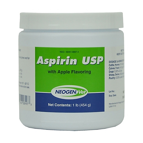 Neogen Aspirin Powder USP with Apple Flavoring, 1 lb.