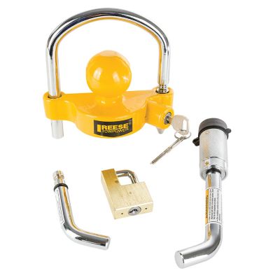 Image showing  1/2 in. and 5/8 in. Pin Trailer Hitch and Coupler Lock Kit, Fits 1-1/4 in. and 2 in. Receivers