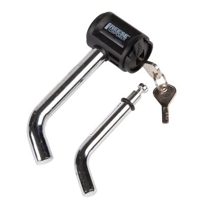 Reese Towpower 1/2 in. and 5/8 in. Pin Easy Access Trailer Hitch Lock, Fits 1-1/4 in. and 2 in. Receivers