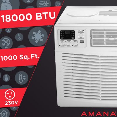 Image showing  230V Window Air Conditioner with Remote Control, 1,000 sq. ft., 18,000 BTU