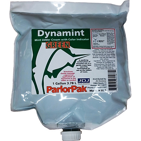 Dynamint Mint Udder Cream with Color Indicator ParlorPak, 1 gal.