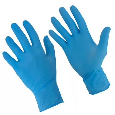 Cotran Sharplex Nitrile Work Gloves Powder and Latex Free Unisex Adults Blue 3 Mil Textured Fingers 100 Pack Work Gloves