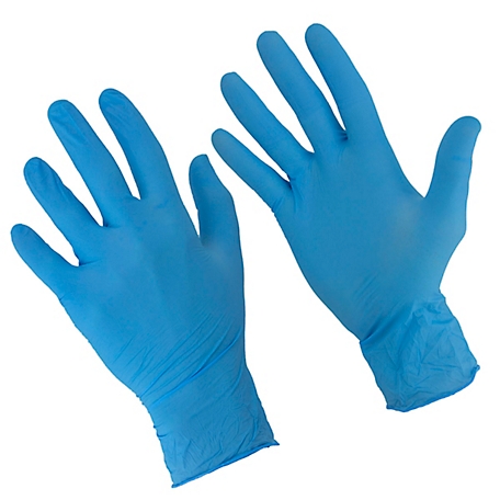Cotran Sharplex Powder- and Latex-Free Nitrile Gloves, 100-Pack, Blue, 3 mil., Textured Fingers