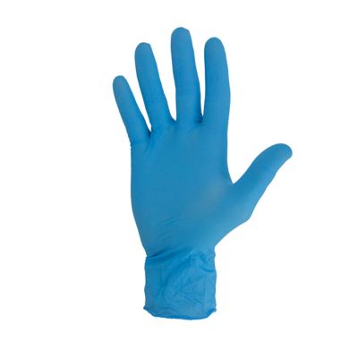 Image showing  Unisex Adult Sharplex Powder- and Latex-Free Nitrile Work Gloves, Blue, 3 mil., Textured Fingers, 100-Pack