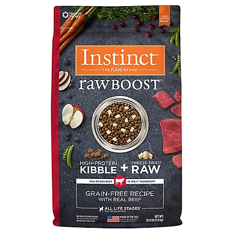 Instinct Raw Boost All Life Stages Grain-Free High-Protein Natural Beef Recipe Dry Dog Food