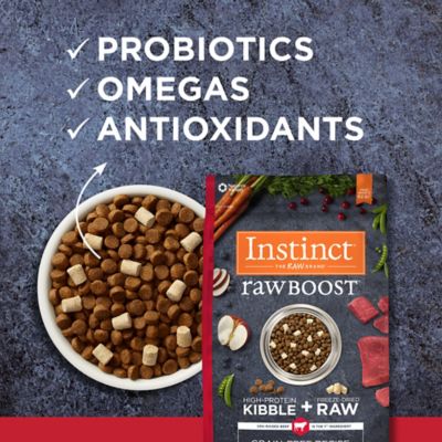 Image showing 6 th Instinct Raw Boost All Life Stages Grain-Free High-Protein Natural Beef Recipe Dry Dog Food