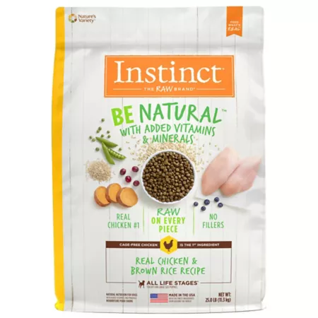 Instinct Be Natural All Life Stages No Corn Wheat or Soy Chicken and Brown Rice Recipe Dry Dog Food