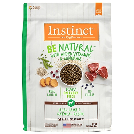 Instinct Be Natural All Life Stages No Corn, Wheat or Soy, Lamb and Oatmeal Recipe Dry Dog Food