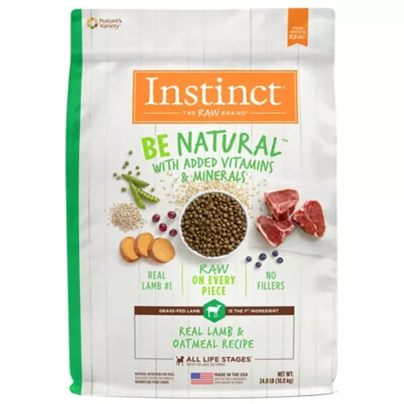 Instinct Be Natural All Life Stages No Corn Wheat or Soy Lamb and Oatmeal Recipe Dry Dog Food