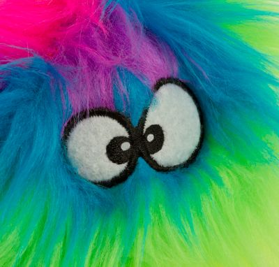 Image showing  Furballz Squeaky Plush Dog Toy, Chew Guard Technology, Rainbow, Small