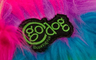 Image showing  Furballz Squeaky Plush Dog Toy, Chew Guard Technology, Rainbow, Small