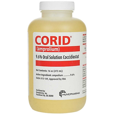 Huvepharma Corid 9.6% Bovine Coccidiosis Oral Solution, Gal