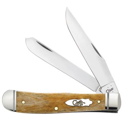 Case Cutlery SMOOTH ANTIQUE BONE TRAPPER with BOMB SHIELD, 58182
