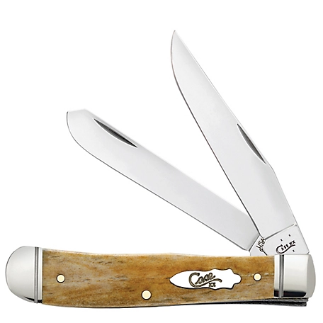 Case Cutlery SMOOTH ANTIQUE BONE TRAPPER with BOMB SHIELD, 58182