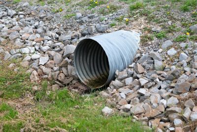 Neat Distributing 12 in. x 10 ft. Galvanized Steel Drainage Pipe