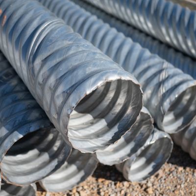 Image showing  12 in. x 10 ft. Galvanized Steel Drainage Pipe