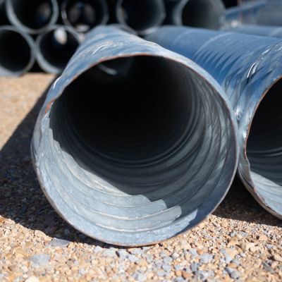 Image showing  15 in. x 10 ft. Galvanized Steel Culvert Pipe