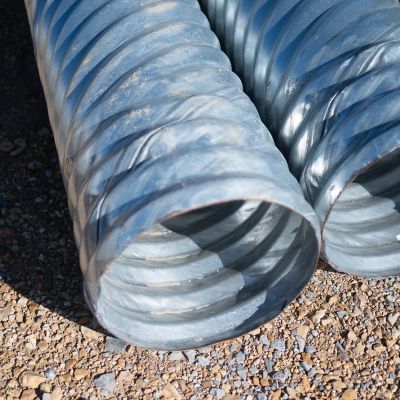 Image showing  15 in. x 10 ft. Galvanized Steel Culvert Pipe